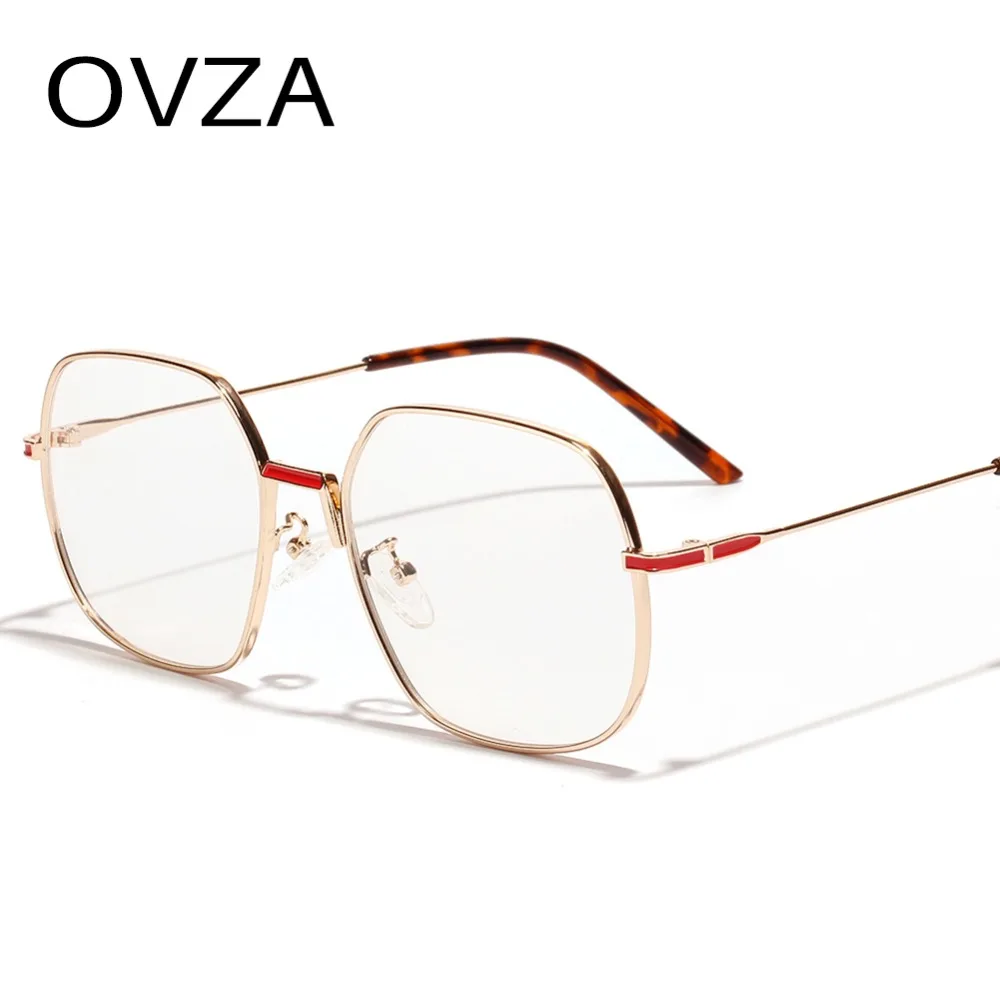 

OVZA 2019 New Fashion Big Eyeglass Rectangle Cool Sunglasses for Women Brand Designer Men Gradient Sun glasses S7035