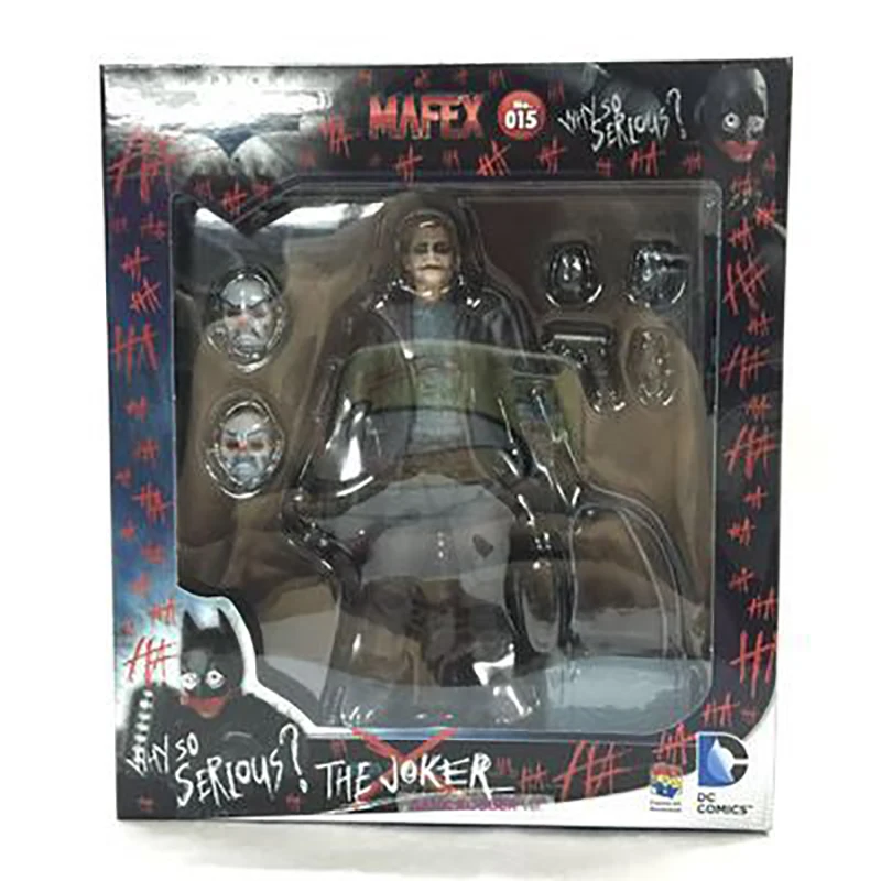 MAFEX № бадминтонных ракеток 015 Бэтмен Темная ночь Джокер ПВХ фигурка Коллекционная модель игрушки 15 см KT3726