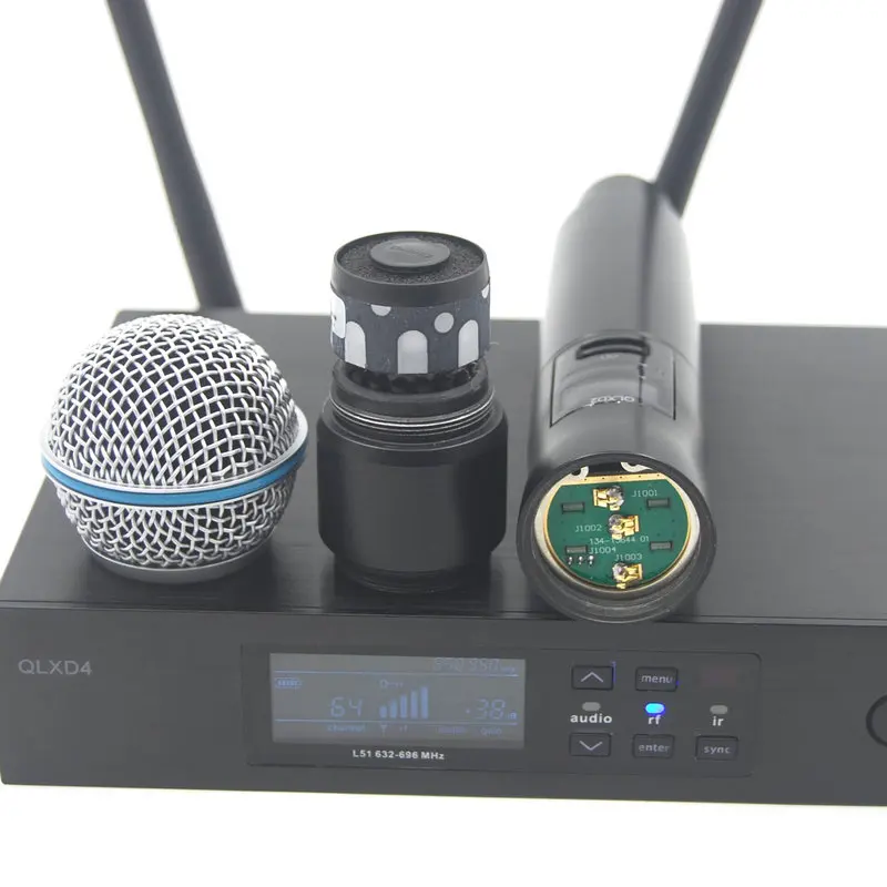 UHF беспроводной микрофон QLXD4! Профессиональный портативный QLXD2 beta с металлическим