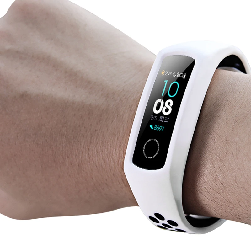Для Huawei Honor Band 4 / 5 ремешок Двухцветный силиконовый спортивный браслет сменный honor