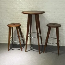 Современный дизайн твердый деревянный барный столик барный стул набор стол-Прилавок высокий знаменитый дизайн Лофт Caft бар стол-стол только