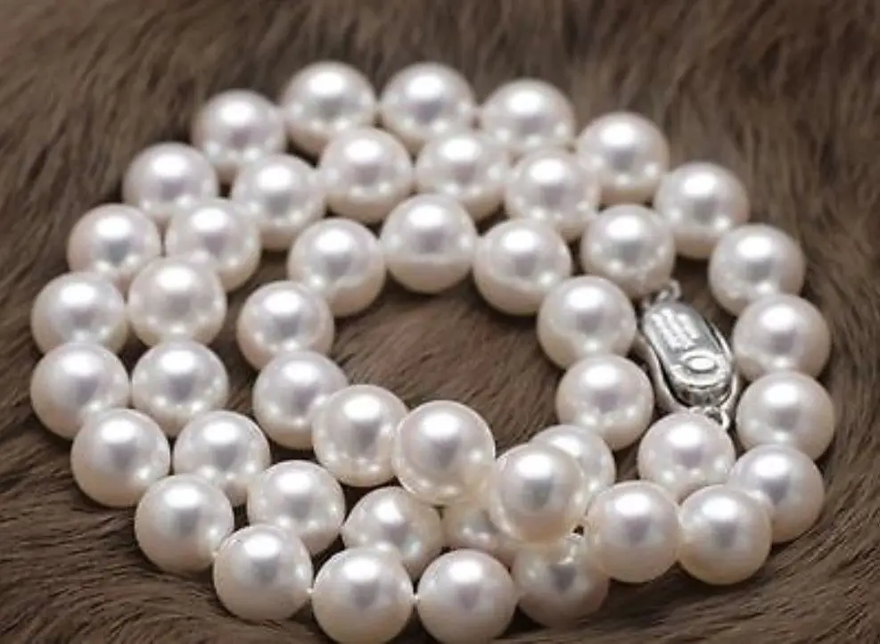 

Hot selling free shipping*****10-11mm AAA+ natural south sea white pearl necklace 18inch