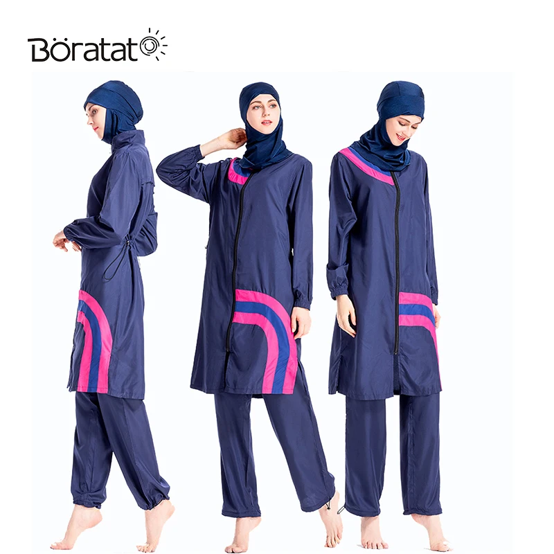

Arabian Swimwear Ladies Conservative Split Swimsuit Muslim Hooded One-piece Long Bodysuit Beach Specific Swimming Clothing