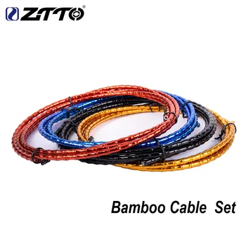 

ZTTO 1800mm CNC Hose Bamboo Bicycle Brake Line Cover Elite Aluminum Alloy Links MTB Floding Mountain Road Bike Shift Cable Hose