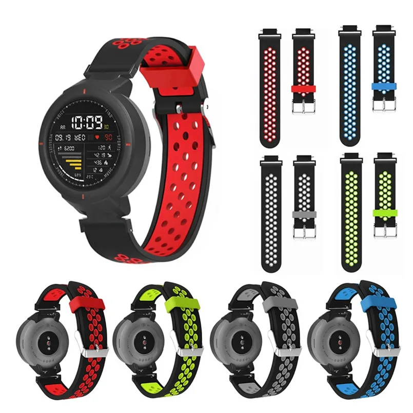Replacement Strap Sports Wrist Strap Texture Soft Silicone Watch Band Wrist Strap For Huami Amazfit Verge 20mm 215mm 40AP502