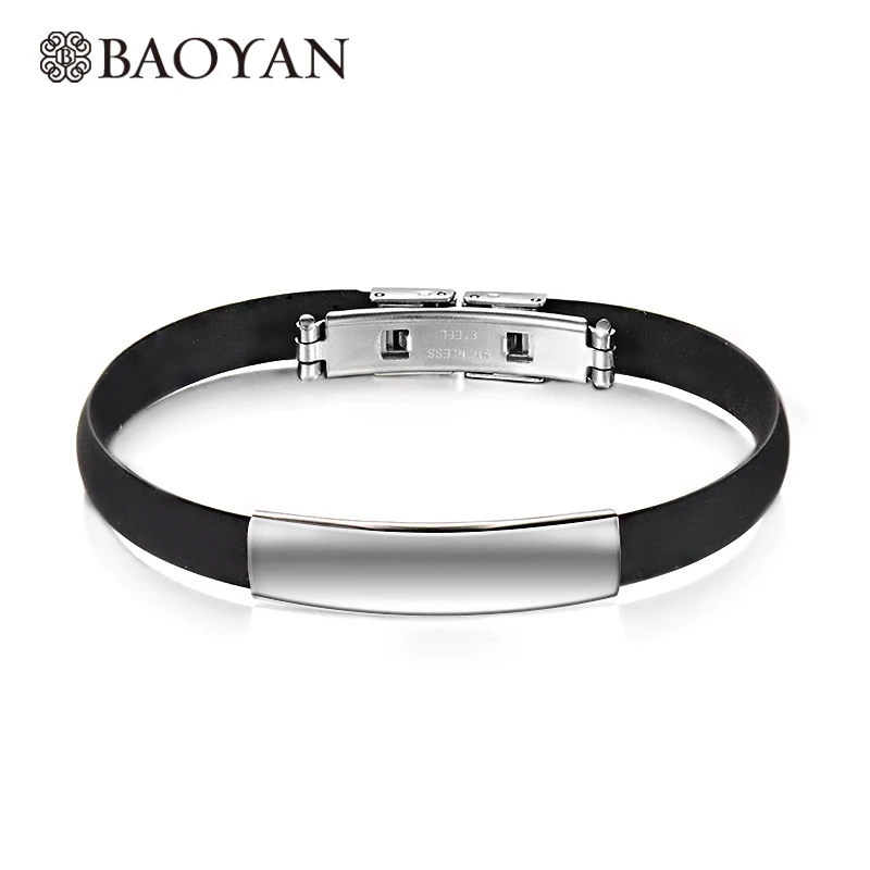 

BAOYAN Genuine Leather Bracelet Men Fashion Black PU Leather Wrap Bracelet Stainless Steel Leather Bangle Bracelet For Men Women