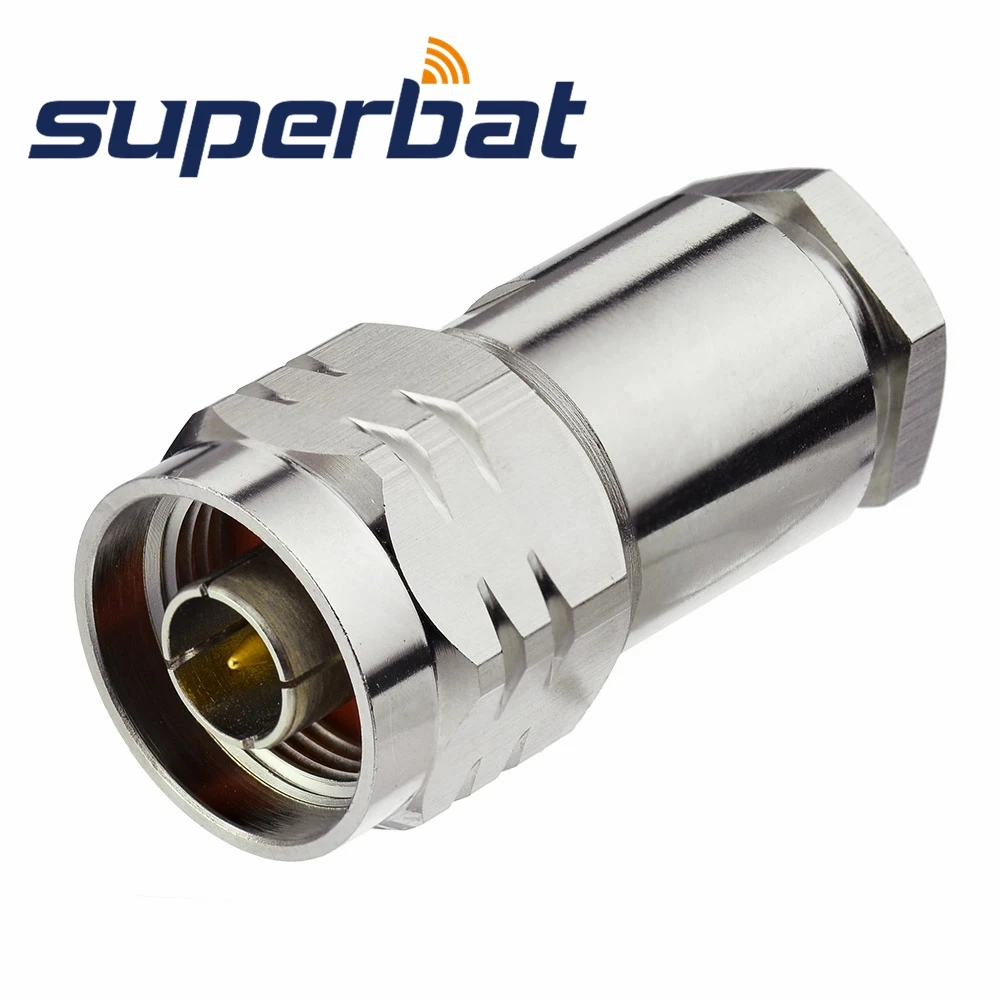Superbat N Type Male Straight Clamp RF Coaxial Connector for Cable RG214 RG8 LMR400 CFD400 rf power 5w 6ghz n type m f coaxial rf attenuator 1 3 6 10 15 20 30db