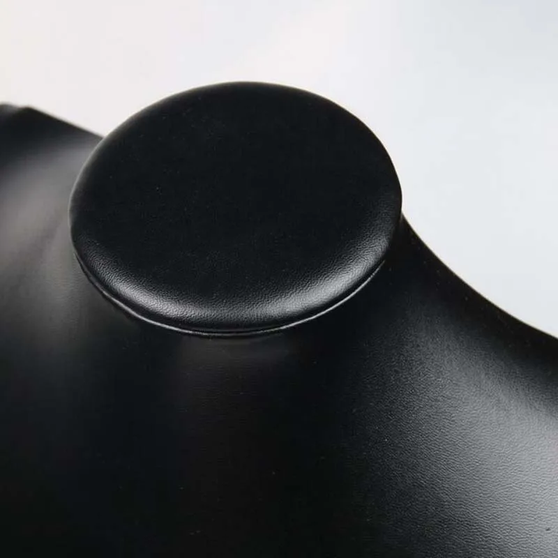 Hot Sale Black Volor Mannequin Shape PU Leather Jewelry Display Stand For Counter Showcase Necklace
