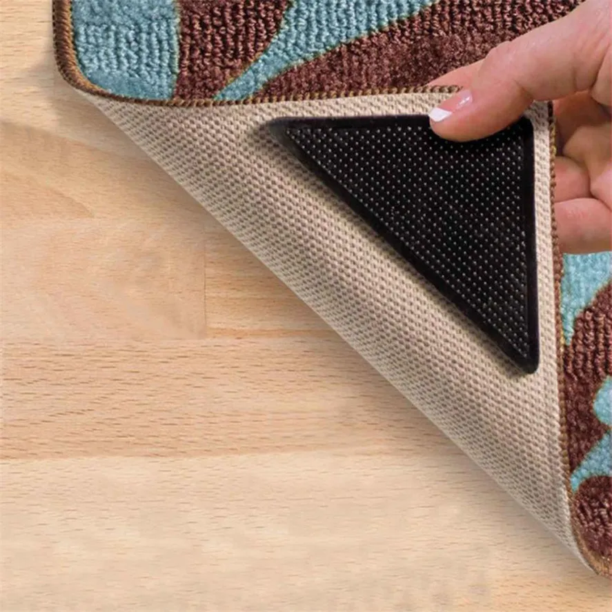 New Anti Slip Sticker For Mat 4PCS Carpet Pad Non Slip Tri Sticker Anti Slip Mat Pads Anti-slip Furniture accessories 20