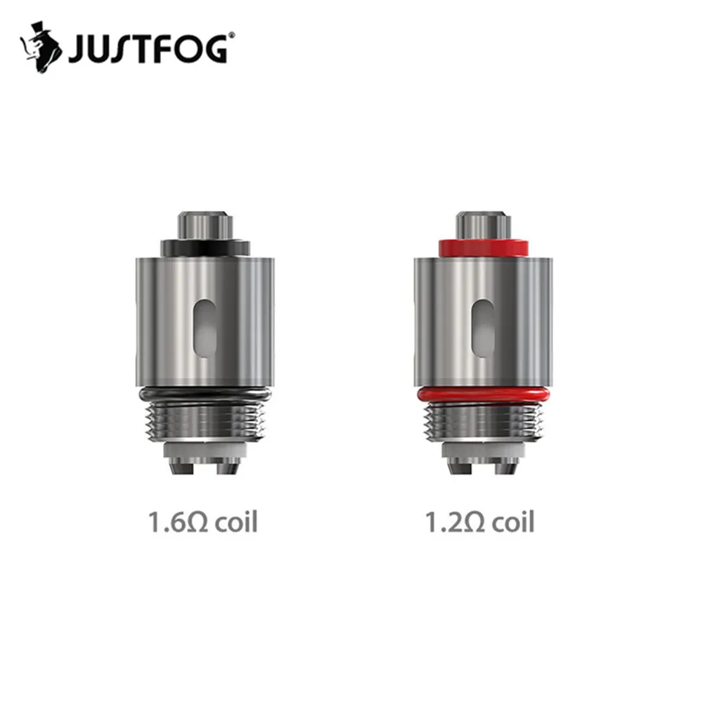

5Pcs/Pack Justfog Organic Cotton Coil Heads 1.2ohm 1.6ohm Vape Core Fit C14 Q14 Q16 G14 P16A P14A Bottom Coil Type Atomizer Kit