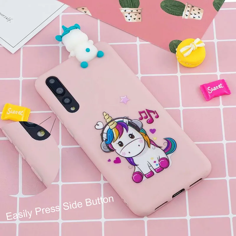 Забавный мягкий чехол из ТПУ с 3D рисунком для Huawei P30 Lite P20 Pro P8 2017 P10 силиконовый