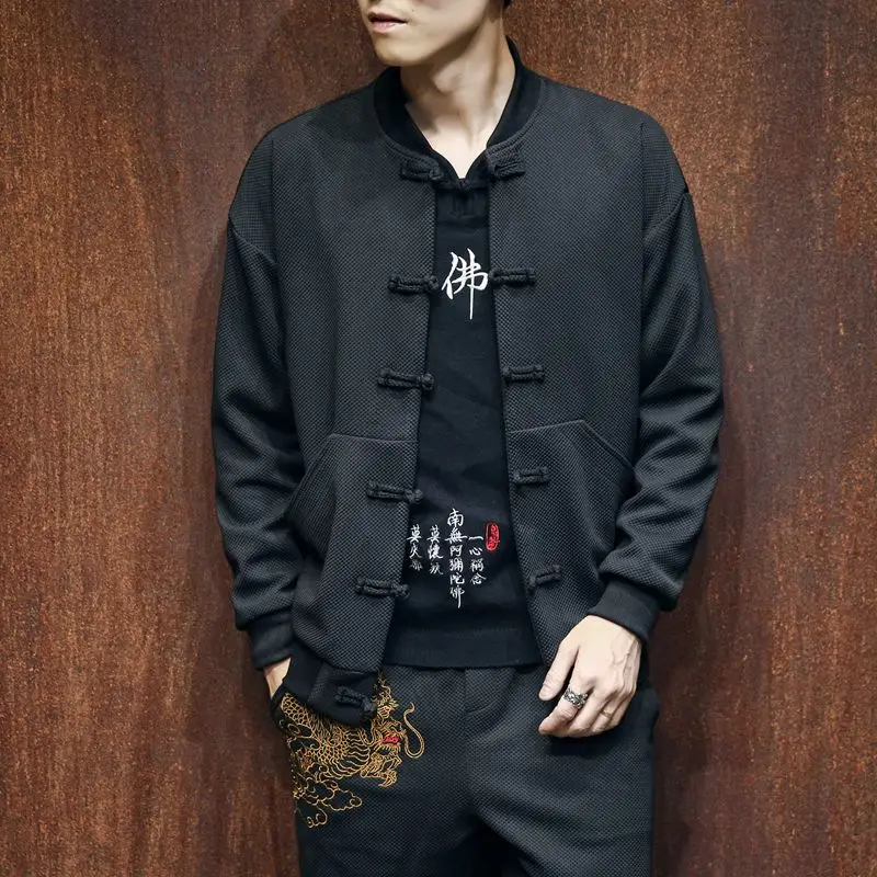 Chinese Style Men Jacket Coat Dragon Embroidery 5XL Men Jacket Coat Black Streetwear Bomber Jacket Men Chinese Style Men Jacket Coat Dragon Embroidery 5XL Men Jacket Coat Black Streetwear Bomber Jacket Men
