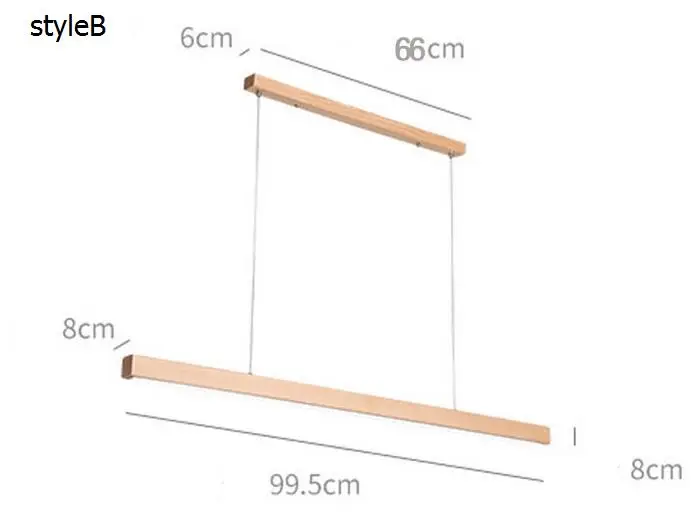 Подвесной светильник для ресторана в скандинавском стиле, деревянный офисный Креативный светодиодный подвесной светильник ya881 - Цвет корпуса: styleB