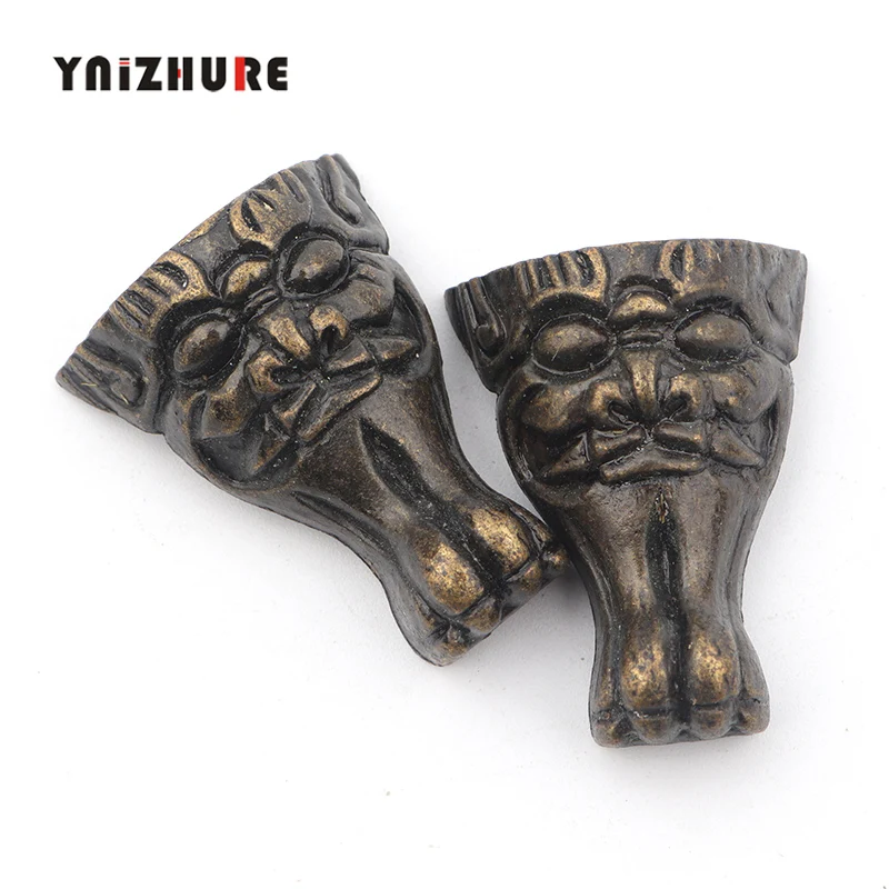 

38*29mm 12Pcs Zinc Alloy Beast Footing Decoration Legs Vintage Wooden Box Animal Feet Cabinet Corner Bronze Tone Color