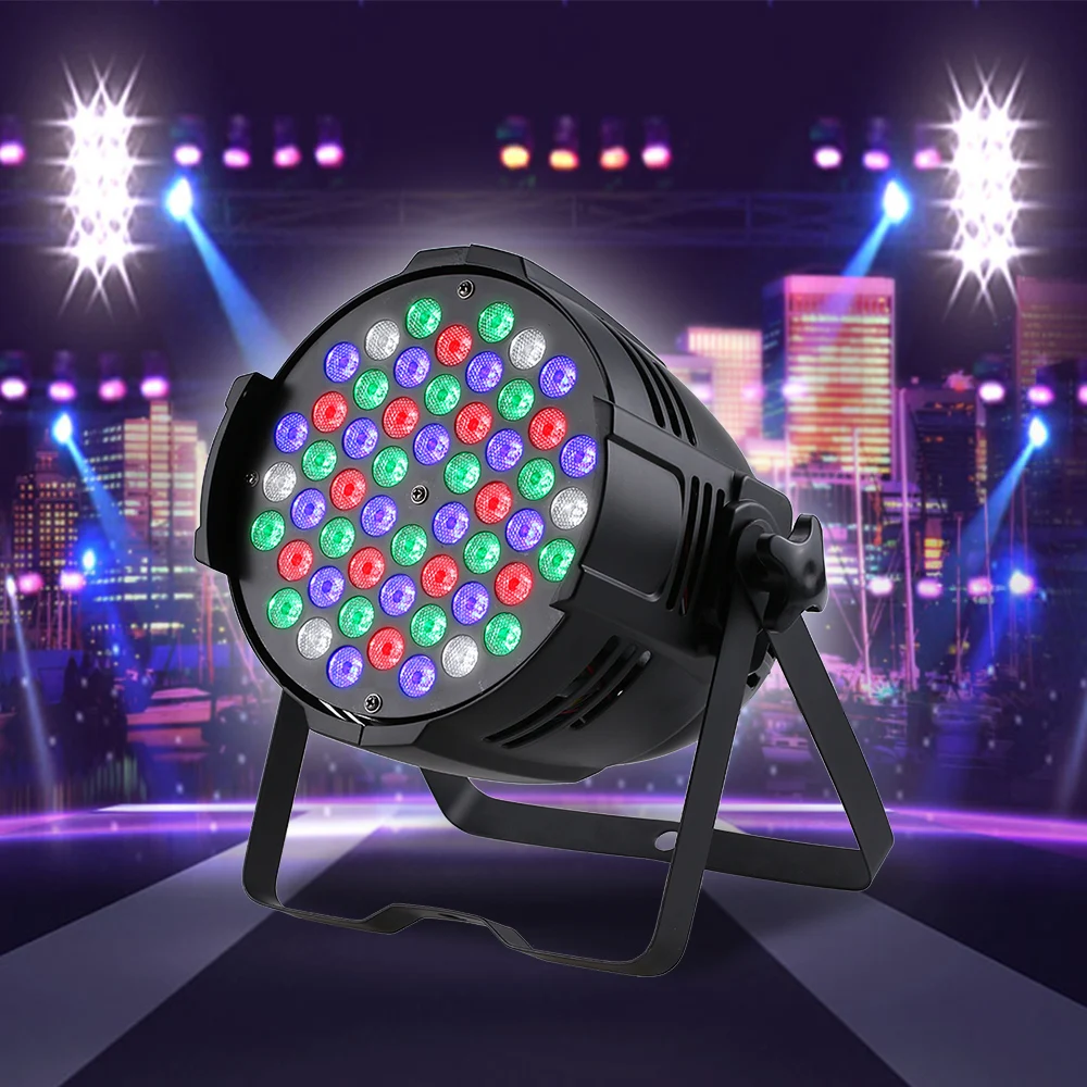 

Wash Effect Stage Par Light 54*3WLED 8Channel RGB DMX512 Master-slave Sound Control for Ballroom Party Club Concert Wedding Show