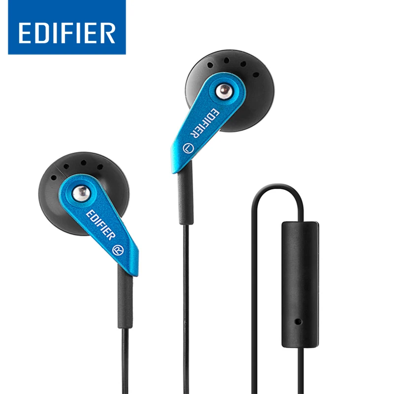 EDIFIER P185 Hi Fi наушники 3 5 мм AUX гарнитура классические вкладыши с микрофоном для iphone
