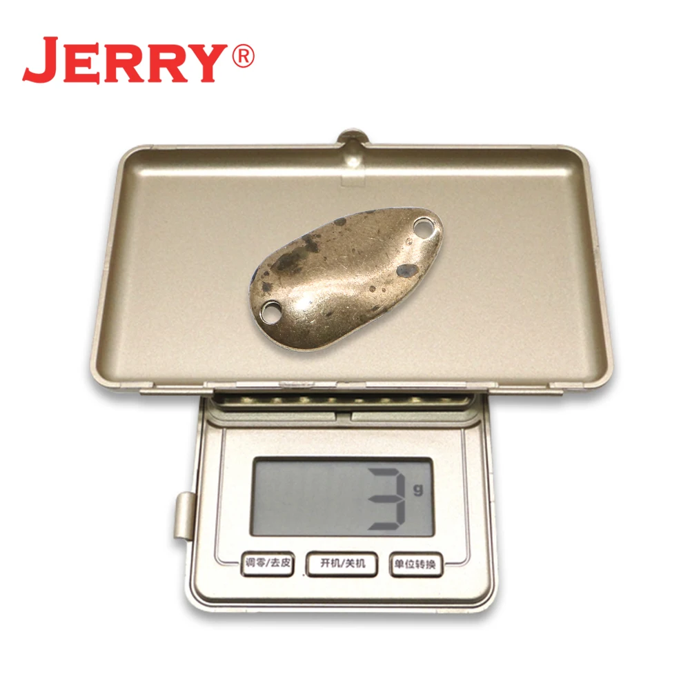 Jerry 50 шт., 1 г, 1,7 г, 2 г, 3,4 г, 4,2 г, Неокрашенная пустая ложка для микро форели, латунная металлическая приманка, блесна, Спиннер