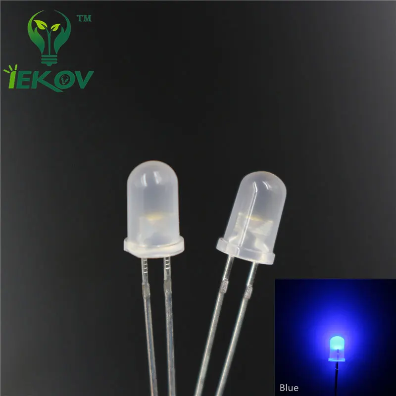 100pcs LED 5mm Diffused LED Blue Bulb Light led lamp Electronic Components Emitting Diodein