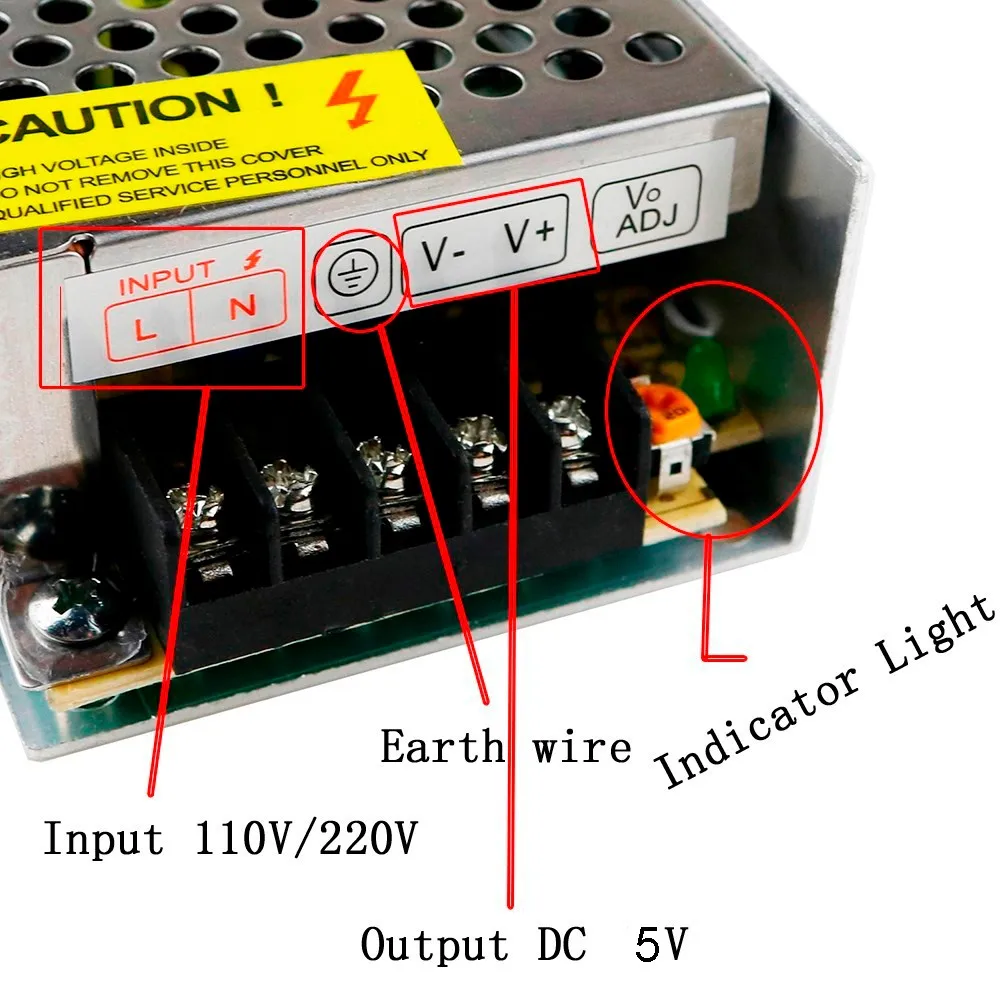 Питание трансформатор AC100-240V для DC5V 2A 10 Вт 3A 15 Вт 5A 25W 10A 50 Вт 20A 100W 30A 40A 200W 60A 300W Светодиодные ленты Мощность адаптер