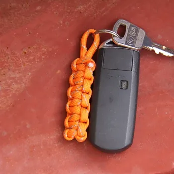 

7 Core Reflective Paracord Pendant Paracord Keychain With Key Ring EDC