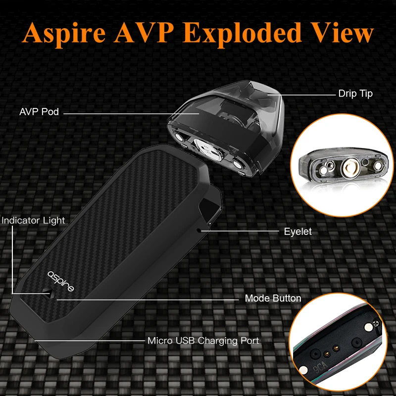 In-Stock-Aspire-AVP-AIO-Kit-Vape-2ml-Capacity-Pod-1-2ohm-Nichrome-Coil-Built-in (8)