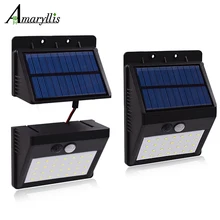 Солнечный датчик движения солнечный светильник 28 светодиодный водонепроницаемый наружные садовые лампы с тремя режимами разделяемые для установки супер яркие