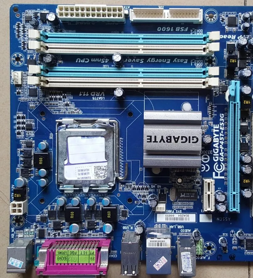 Оригинальная материнская плата для Gigabyte GA-P45T-ES3G LGA 775 DDR3 P45T-ES3G 16GB P45 настольная материнская плата