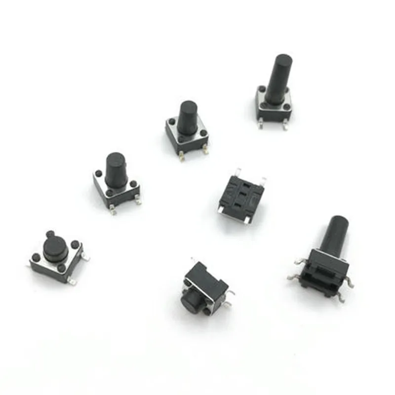 

100pcs/lot Mini Micro Momentary Tactile Push Button Switch 6*6*5mm 4 pin keys button SMD 6*6*4.3/5/6/7/8/9/10MM new