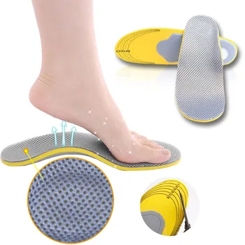 

1 Pair 3D Orthopedic Insoles Breathable Orthotics Flat Foot Insert Arch Support Pads for Plantar Fasciitis Foot Care Tool