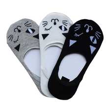 Sock Slippers Socks Of Cat Design Hidden Flat Boat Line Women Casual Invisible Ankle Low-Cut Sock Cute Design Free Shipping