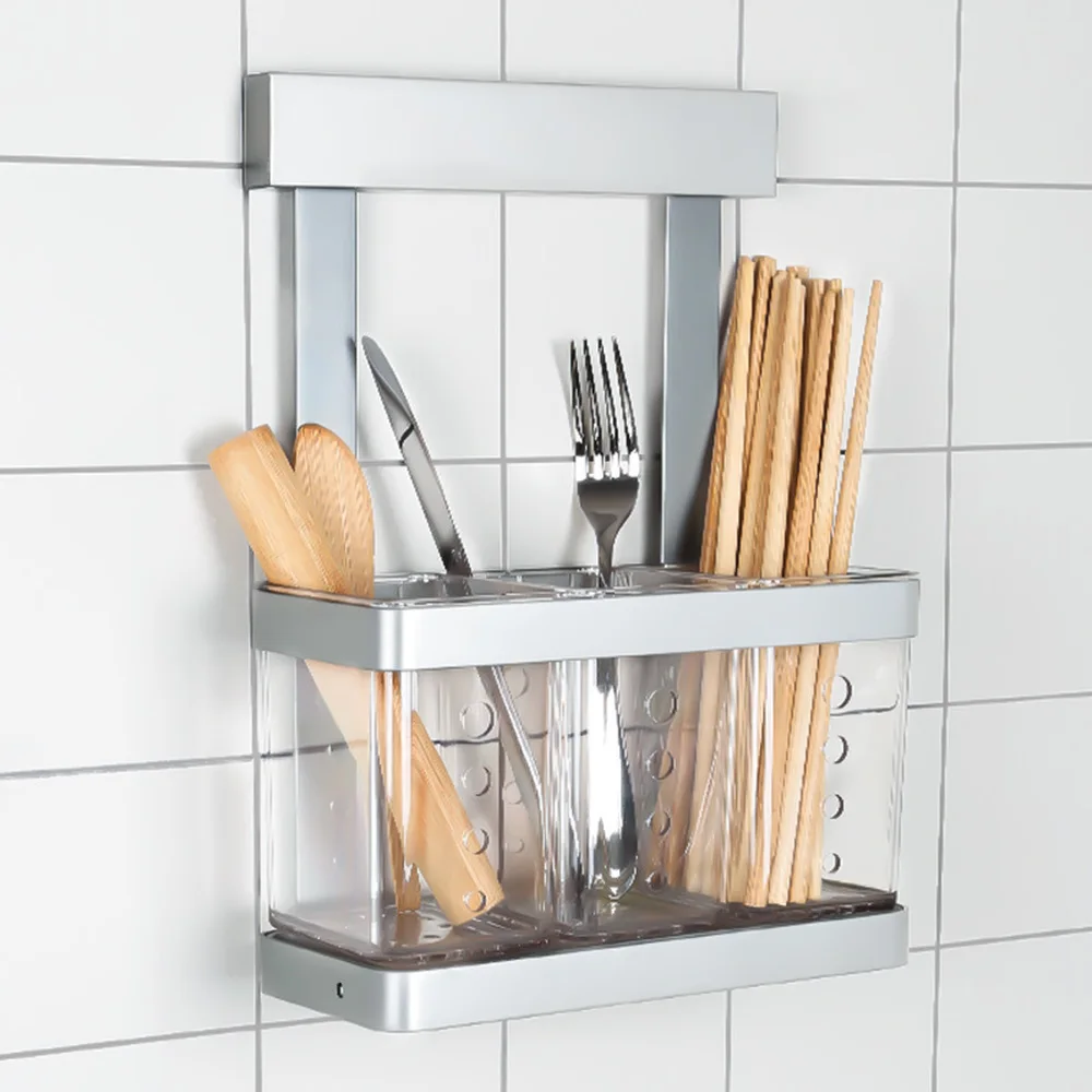  Multi-function stainless steel kitchen wall-mounted chopsticks storage rack spoon chopsticks cage d - 32907060732