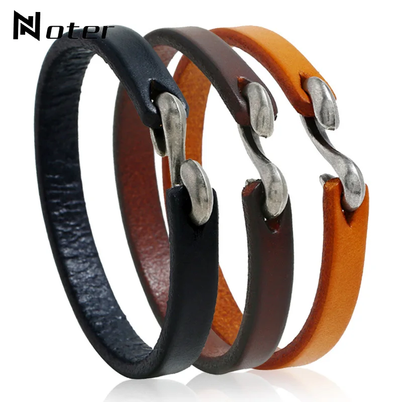 

Trendy Leather Bracelet For Homme Minimalist 3 Colors Charm Bracelet Men Friendship Jewelry Pulsera Hombre Erkek Bileklik Gift