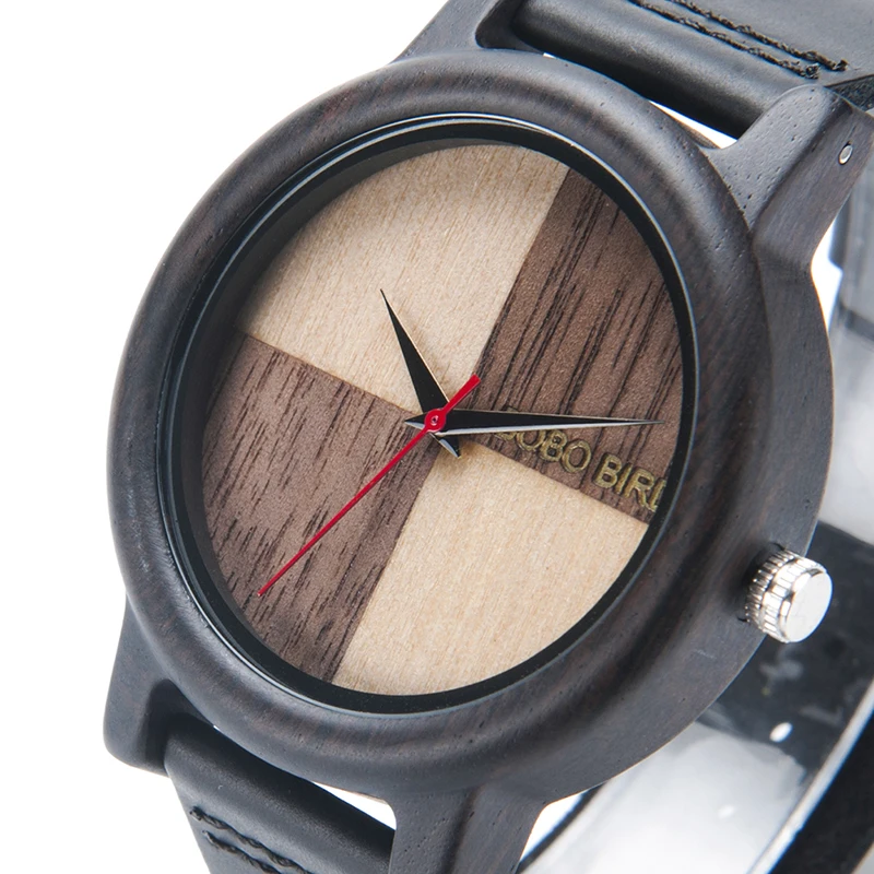 OEM BOBO BIRD L-N08 New Wood Wristwatches Quartz Watch Unique Antique Design Clock for Men in Paper Gift Box
