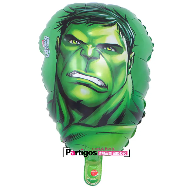 Hulk Manwei Head 1 шт. воздушные шары Супергероя человека-паука, Халка, Бэтмена, фольгированные воздушные шары для детей на день рождения, товары для вечеринки, украшения для детского душа, игрушки - Цвет: Hulk Manwei Head