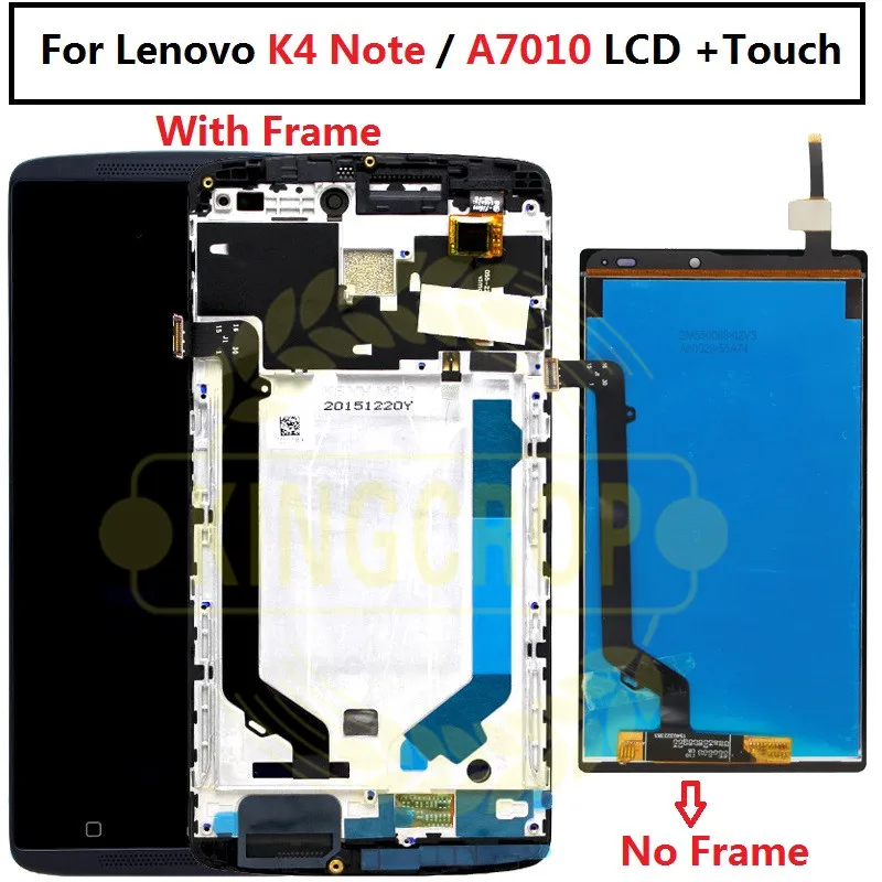 ЖК дисплей с рамкой для Lenovo A7010 сенсорный экран дигитайзером в сборе запасные