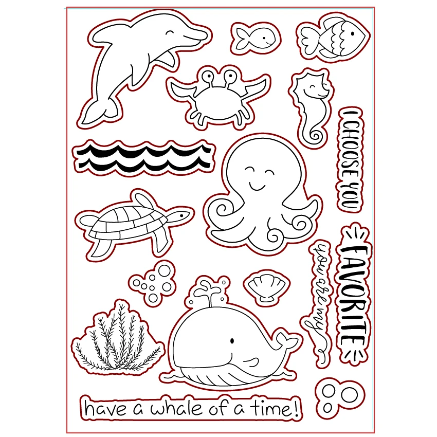 

I CHOOSE YOU FAVORITE A WHALE Scrapbook DIY photo cards account rubber stamp clear stamp transparent stamp Handmade card stamp