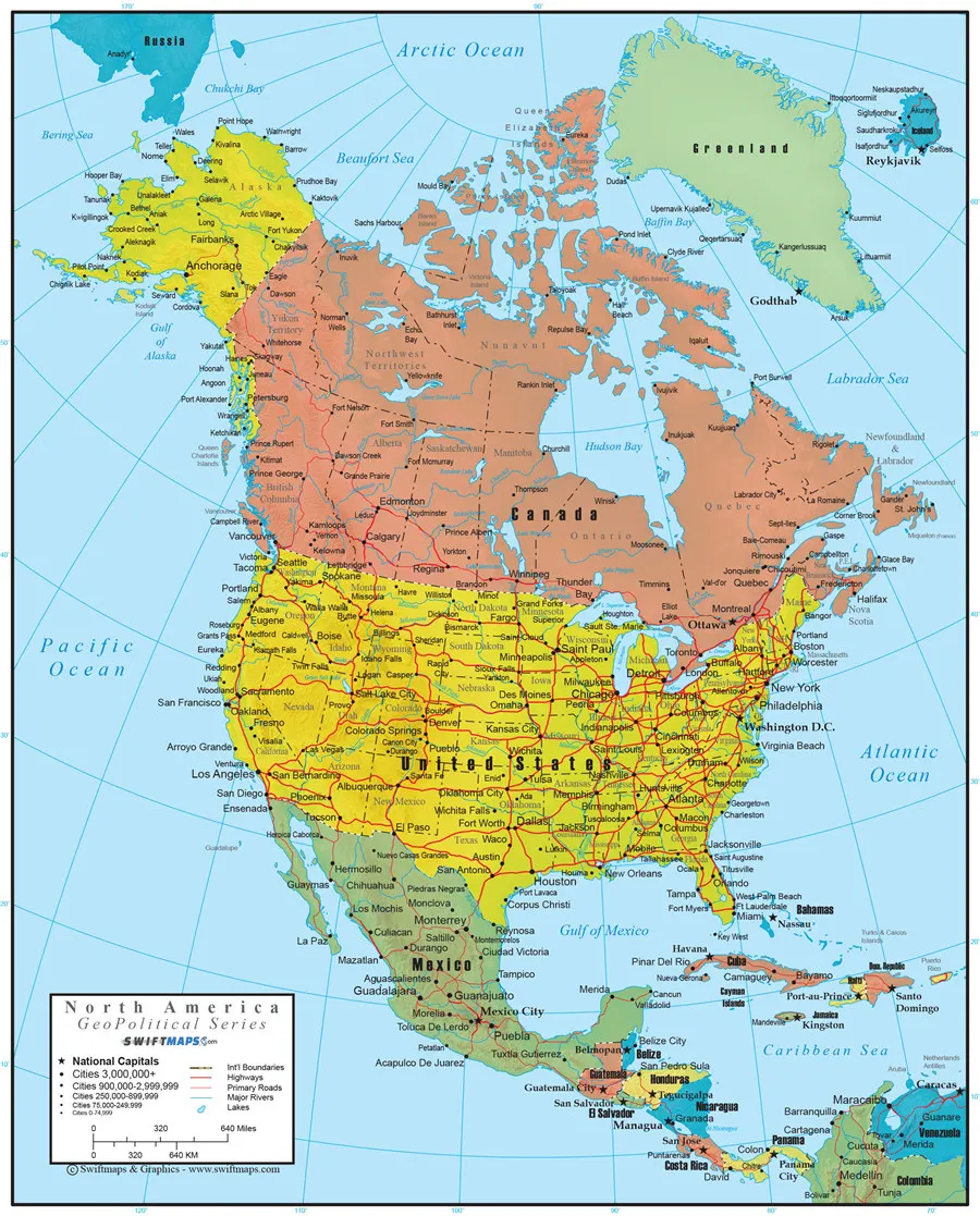 North-America-GeoPolitical