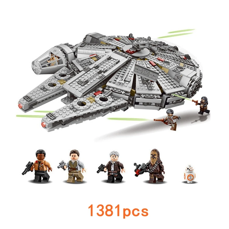 

1381pcs Millennium Falcon Toys Compatible legoed Star Wars Outer Space Ship Marvel Friends Building Block Bricks Models Toys