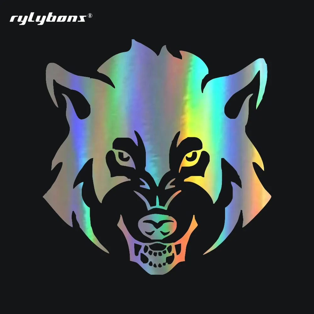 Rylybons Cool Wolf Car stickers Vinyl Window Glass Car Stickers