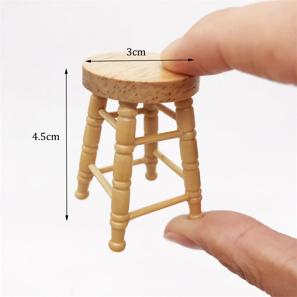 1/12 Кукольный миниатюрные аксессуары мини деревянный стул моделирование стул мебель модель игрушки для украшение для кукольного домика