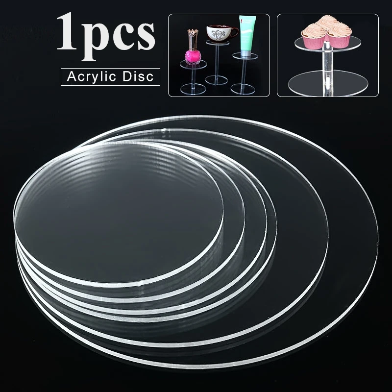 

3mm Clear Extruded Acrylic Circle Earrings With Hole Acrylic Discs Beads Plexiglass For picture frames DIY Craft CD racks