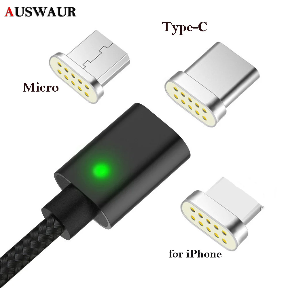Магнитный usb кабель для зарядки iPhone синхронизации данных 1 м 2 4 А кабели быстрой