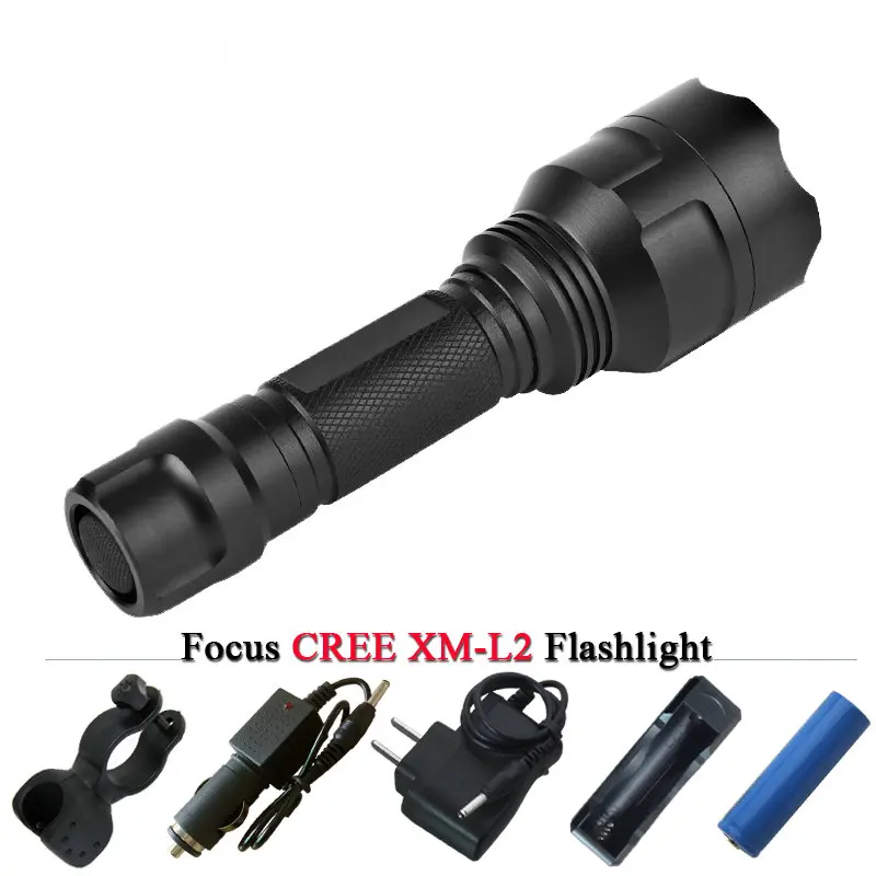 

powerful led flashlight cree XML T6 XM-L2 torch Flashlight led lantern lanterna lamp Hiking Camping Waterproof flash light