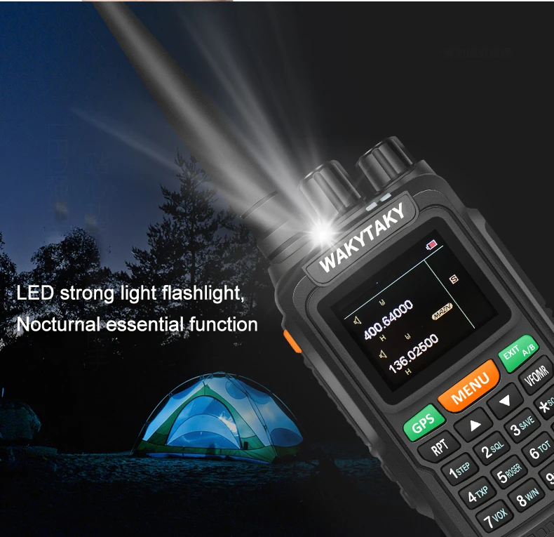 Gps двухстороннее радио Dual Band Long Distance двухканальные рации 10 км Вт 999CH 3000 мАч