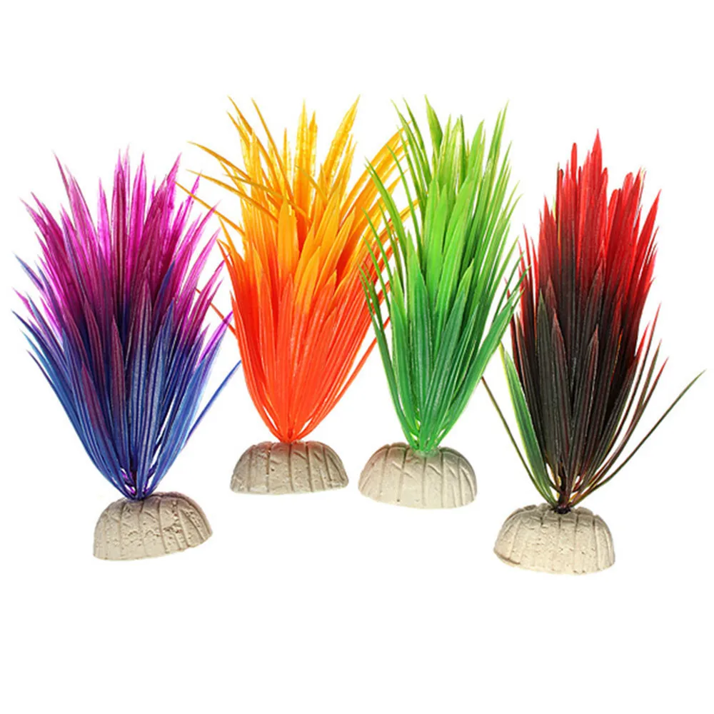 Hot Sale Artificial Aquarium Plant Decoration Fish Tank Submersible Flower Grass Decor Ornament Aquatic Plants | Дом и сад