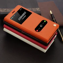4 Colors For Samsung Note4 N9100 Real Genuine Natural Cowhide Leather Luxury Flip Magnetic Phone Cover Case For Galaxy Note 4