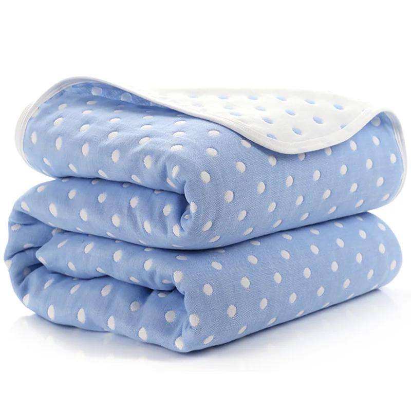 Baby Blanket 110 CM Muslin Cotton 6 Layers Thick Newborn Swaddling Autumn Baby Swaddle Bedding Receiving blanket