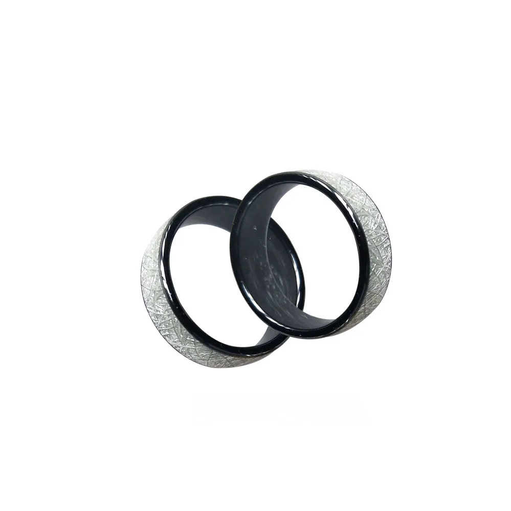 125 кГц или 13,56 МГц RFID керамика Смарт палец яркое серебряное кольцо одежда для мужчин или женщин