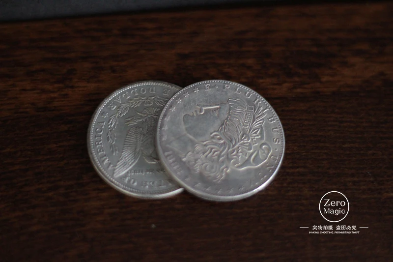 Super Flipper Coin Butterfly Copper Morgan Dollar Coins Magic Tricks For Magici