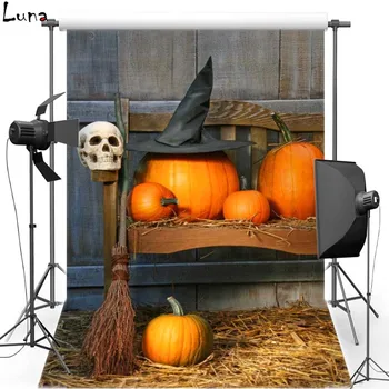 

MEHOFOTO Pumpkin New Fabric Flannel Photography Background For Children Happy Halloween Vinyl For Baby photo studio HA208